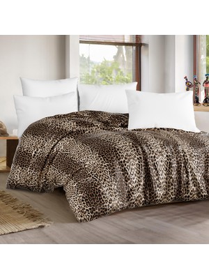 Lorien Leopar Desenli Tek Kişilik Nevresim / Yorgan Kılıfı 160 x 220 cm