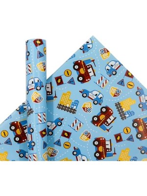 Die Grup 2'li Set - 70X100 cm Eğlenceli Temalı Premium Hediye Paketleme Kağıdı