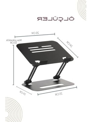 Die Grup Kolay Ayarlanır Katlanabilir Laptop Standı, Metal