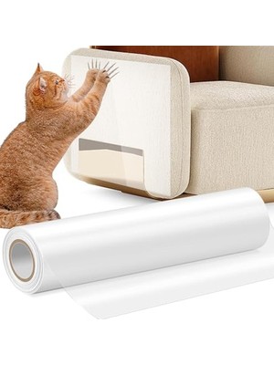 Die Grup 3 M x 30 cm Kendinden Yapışkanlı Şeffaf Kedi Bandı ile Çizilmeye Karşı Koruma