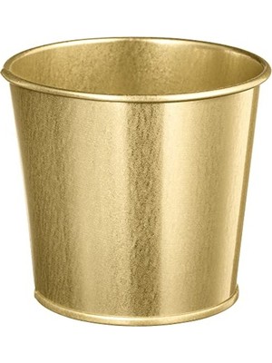 Die Grup Galvanizli Çelik Saksı, Gold Pirinç Renk ile Şık Tasarım