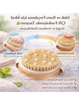 Die Grup Doğal Sisal Vücut Fırçası ile Kuru Fırçalama ve Peeling Uygulamaları