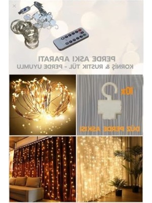 Die Grup 5 Metre Sarı LED Işık Zinciri - USB Girişli ve Uzaktan Kumandalı
