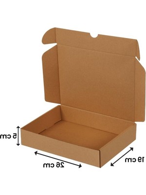 Die Grup Kilitli E-Ticaret Karton Kargo Kutusu 26X19X5 cm 25 Adet