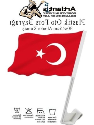 Die Grup 30X45 cm Plastik Oto Bayrak, Araç Için Takılabilir Türk Bayrağı