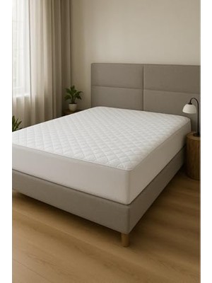 Die Grup Pamuklu Kapitone Fitted Yatak Alezi, Beyaz 120 x 200 cm