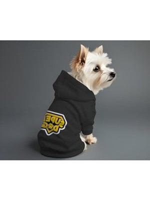 Die Grup Siyah Hoodie Super Dog Xl Kedi ve Köpek Kıyafeti