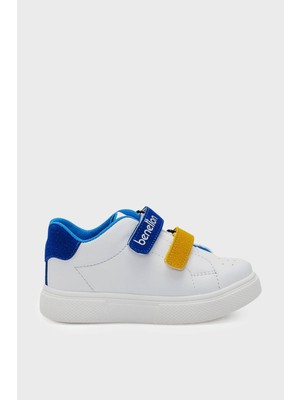 Benetton Unisex Çocuk Cırtlı Spor Ayakkabı Beyaz Mavi BN-30701B