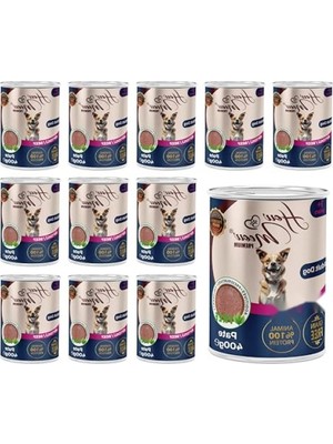 Die Grup Yetişkin Köpek Biftekli Pate Yaş Mama, 400 gr x 12 Adet