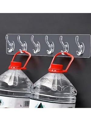 Die Grup Şeffaf 6 Kancalı Askılık, Kapı Arkası ve Mutfak Için