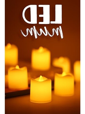 Die Grup Pilli Mini LED Mum Seti, 8 Adet Dekoratif Yapay Mum ile Şık Aydınlatma