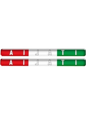 Die Grup Italia Yazılı Italyan Çubuk 2li 3D Sticker