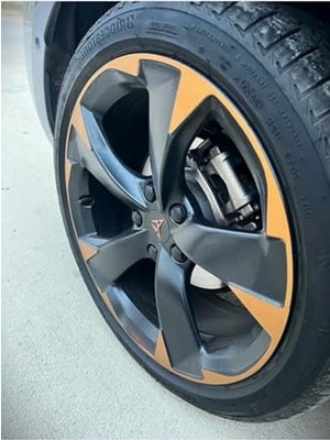 Die Grup Kolay Uygulama ile Metalik Mat Bakır Jant Kaplama Sticker Seti