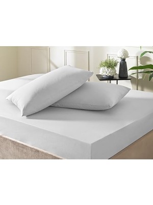 Die Grup Ranforce Queen Size Fitted Çarşaf Seti - Gri
