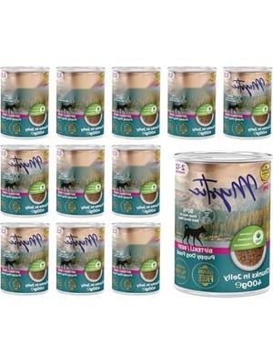 Die Grup Yavru Köpek Için Biftekli ve Jöleli Konserve Mama, 400 gr (12 Adet)