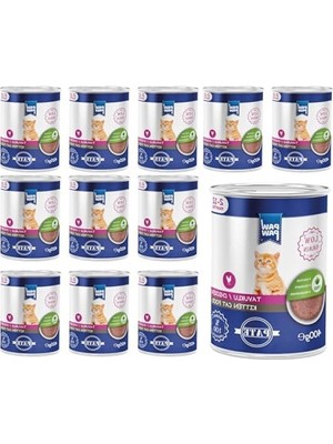 Die Grup Yavru Kedi Tavuklu Pate Yaş Mama 400 gr x 12 Adet