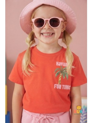 Ruki Çocuk Kız Çocuk Renkli Hawai T-Shirt Şort Takım
