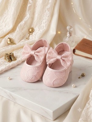 Hira Kids Collection Kız Bebek Dantelli Kaydırmaztabanpatik Ayakkabı