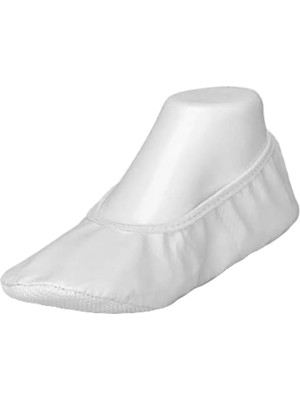 Belirtilmemiş Beyaz Pisi Pisi 29 Numara Cimnastik Patiği Bale Ayakkabısı Yarım Pençe Gimnastik Slipper Kadın Çocuk