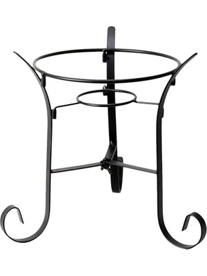Die Grup 25,4 cm Uzunluğunda Iç Mekan/dış Mekan Cam Gazing Küre Metal Stand, Siyah