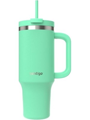 Die Grup Contigo Üniseks Yetişkin Streeterville Tumbler Pipetli Yalıtımlı Su Şişesi, 1.2l, Açık Yeşil