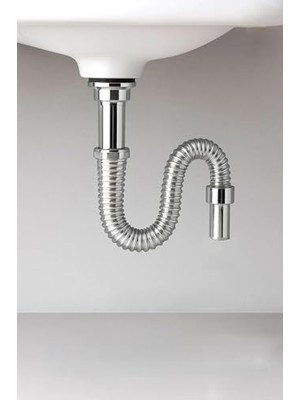 Die Grup Orret Home 80 cm Krom Körüklü Lavabo Gider Borusu – Esnek Metal Lavabo Sifon Hortumu, Uzatılabilir Gider Borusu, Banyo ve Mutfak Lavaboları Için Dayanıklı Sifon Bağlantı Hortumu