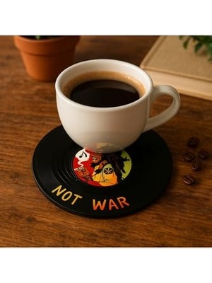 Die Grup Bob Marley Make Love Not War Bardak Altlığı Retro Rasta Dekoratif Hediye, BMAR091204