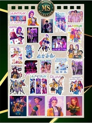 Die Grup Kpop Demon Hunter Sticker Seti – 25’li | 3-5 cm | Suya Dayanıklı, Araba–laptop–defter Etiketleri