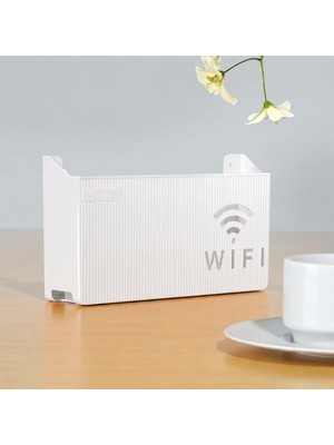 Die Grup Suwors Dekoratif Modem ve Kablo Saklama Kutusu - Duvara Monte Edilebilir Plastik Router Gizleyici, Ev ve Ofis Için Düzenleyici Wi-Fi Kutusu (25X15X6 Cm) - Beyaz