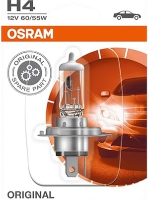 Die Grup Osram H4 Orijinal Halojen Far Ampulü, Tekli Paket 12V 60/55W, Tek Ampul Made In Germany