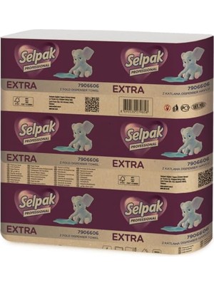 Die Grup Selpak Professional Extra Z Katlı Dispenser Havlu,12 x 200 Yaprak