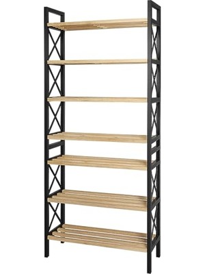 Die Grup Bituclass 8 Katlı Çok Amaçlı Raf Ayakkabılık – 47X18X127 Cm, Mdf ve Plastik Malzeme, Kolay Kurulum Qr Kodlu, Modern ve Dekoratif Düzenleyici Dolap Ünitesi, Siyah