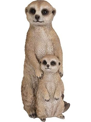 Die Grup Gift Ltd. Küçük Anne ve Bebek Meerkat, Kahverengi
