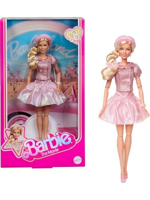 Die Grup Barbie Margot Robbie'nin Barbie'yi Canlandırdığı Filmden, Pembe Bluz ile Tütü Etek Giyen ve Uyumlu Mücevherler Takan Saçları Yapılı, Koleksiyona Uygun Bebek, JBJ53