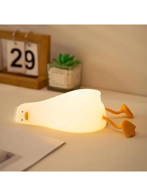 Die Grup Çocuk Gece Lambası Yumuşak Dokunmatik Rgb Renk Modu,emzirme Işığı Bebek Odası,dokunmatik Kontrol, USB Şarjı (Bpa Içermez) (Ördek)          [enerji Sınıfı A]