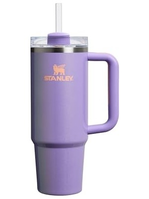 Die Grup Stanley Quencher H2.0 Flowstate Pipetli Termos Bardak 0.89 Litre - Parlak Lila (Periwinkle Shimmer) | Paslanmaz Çelik