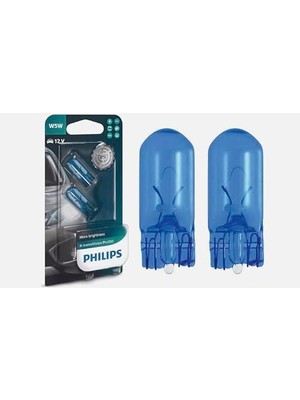 Die Grup Philips T10 W5W 12V X-Tremevision PRO150 Plaka,park Tavan Ampülü, 2'li Paket
