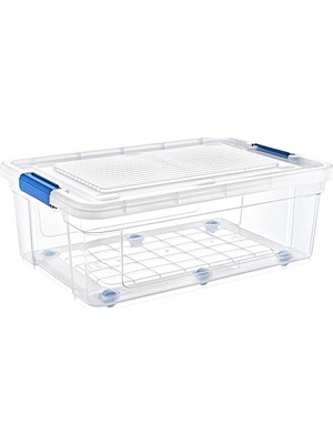 Die Grup Glassy Şeffaf Tekerlekli 60 L Saklama Kabı - 47,5X69,5X27,5 (H) cm
