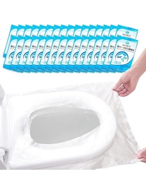 Die Grup Kyrotech Tek Kullanımlık Su Geçirmez Klozet Kapağı Tuvalet Örtüsü, 50 Li, Antibakteriyel Seyahat, Hijyenik Koruyucu Koltuk Pet, Plastik Tuvalet Pedi, Otel, Avm, Kamp ve Dış Mekan Kullanımı (50)