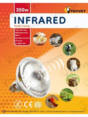 Die Grup Tnyvet Şeffaf Renk/ınfrared Civciv, Buzağı, Kuzu Isıtıcı Lamba - Ampul 250 Watt