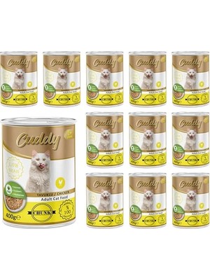 Die Grup Yetişkin Kedi Tavuklu ve Jöleli Konserve  400 gr x 12 Adet
