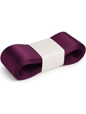 Die Grup 4 cm Genişliğinde Saten Kurdela Her Amaca Uygun Kaliteli Kumaştan Saten Kurdela Fiyonk Süsleme Için Kurdela 10 Metre Uzunluk 4 cm Genişlik (Mor)