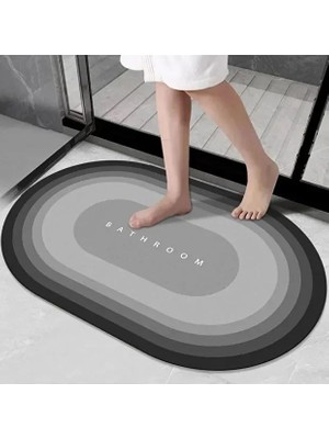 Die Grup Sihirli Paspas Banyo Paspası Su Emici Mutfak Koridor Paspas Kaymaz Tabanlı 40CM - 120CM Yuvarlak