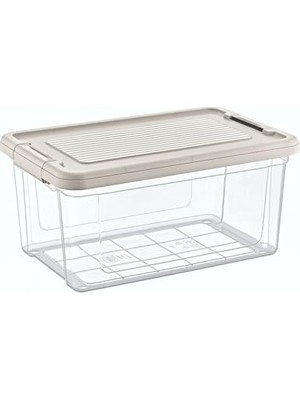 Die Grup Orret Home Kilitli Saklama Kabı Şeffaf Organizer Pp Plastik Gıda Saklama Kabı Kapaklı Buzdolabı Düzenleyici Istiflenebilir Çok Amaçlı Saklama Kutusu (9 Litre)