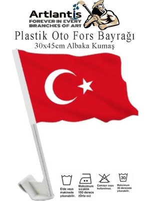 Die Grup Plastik Otofors Bayrak 30X45 cm 1 Adet Konvoy ve Araç Bayrağı Cama Takılan Bayrak Türk Bayrağı Oto Fors