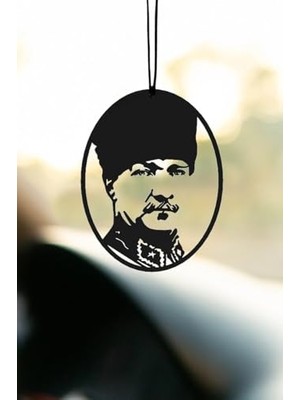 Die Grup Araba Süsü Metal Gazi Mustafa Kemal Atatürk Dikiz Aynası Süsü Gerçek Silüet Oto Aksesuar