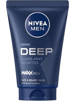 Die Grup Nıvea Men Erkek Yüz ve Sakal Temizleme Jeli Deep Dimension 100 Ml,nemlendirici,yağ Arındırıcı,aktif Karbon,gün Boyu Ferahlık