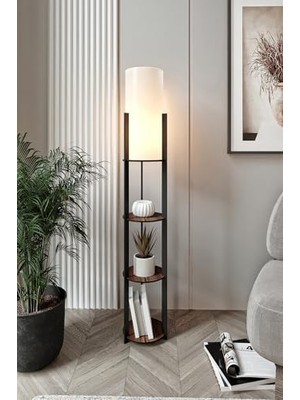 Die Grup Radiante Lambader Siyah – Minimalist Modern Tasarım, Kompakt Kare Taban (23X23 Cm), 135 cm Yükseklik, LED ve E27 Ampul Uyumlu, Göz Yormayan Işık, Kolay Kurulum, Dar Alanlar Için Dekoratif Aydınlatma
