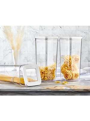 Die Grup Kare Saklama Kabı, 3X1700 ml