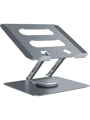 Die Grup 360 Derece Sonsuz Pozisyonda Dönebilen Katlanabilir Metal Alaşımlı Yükseklik ve Açı Ayarlı Kaydırmaz Telefon ve Tablet Standı (Tablet Standı N03)
